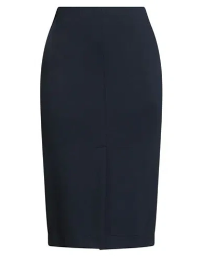 Seventy Venezia Woman Midi Skirt Midnight Blue Size 6 Viscose, Polyamide, Elastane