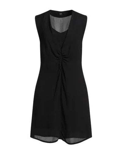 Seventy Venezia Woman Mini Dress Black Size 12 Viscose