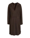 Seventy Venezia Woman Mini Dress Dark Brown Size 10 Viscose, Polyamide, Elastane