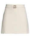 Seventy Venezia Woman Mini Skirt Cream Size 6 Polyester, Viscose, Elastane In White