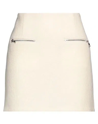 Seventy Venezia Woman Mini Skirt Ivory Size 6 Virgin Wool, Silk In Neutral