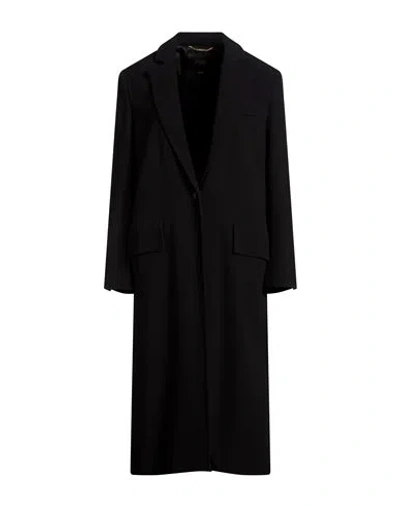 Seventy Venezia Woman Overcoat & Trench Coat Black Size 6 Viscose