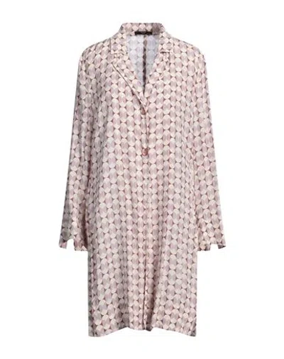 Seventy Venezia Woman Overcoat & Trench Coat Lilac Size 12 Viscose In Purple