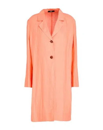 Seventy Venezia Woman Overcoat & Trench Coat Mandarin Size 6 Linen