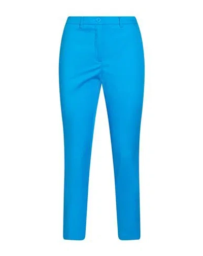 Seventy Venezia Woman Pants Azure Size 4 Cotton, Elastane In Blue