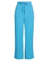 Seventy Venezia Woman Pants Azure Size 6 Acetate, Silk In Blue