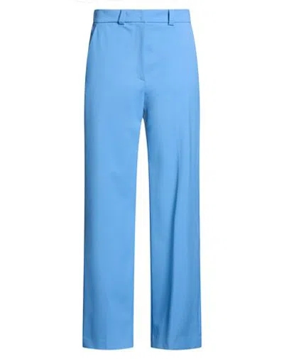 Seventy Venezia Woman Pants Azure Size 8 Polyester, Virgin Wool, Elastane In Blue