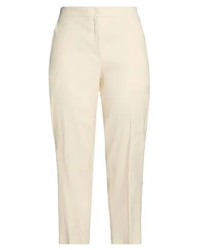 Seventy Venezia Woman Pants Beige Size 12 Linen, Cotton, Elastane In Neutral