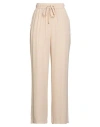 Seventy Venezia Woman Pants Beige Size 4 Acetate, Silk In Neutral