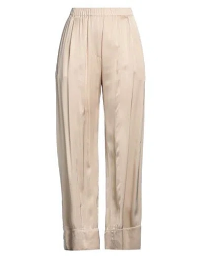 Seventy Venezia Woman Pants Beige Size 6 Viscose In Burgundy