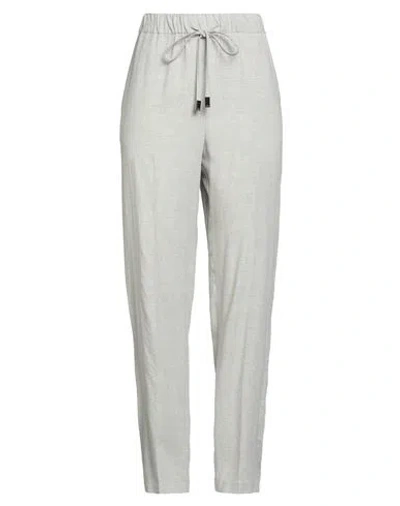 Seventy Venezia Woman Pants Beige Size 8 Viscose, Virgin Wool In Gray