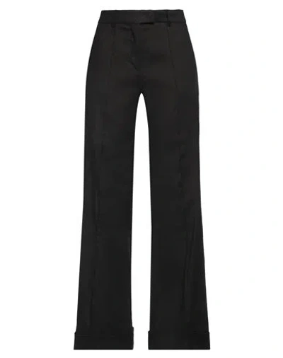 Seventy Venezia Woman Pants Black Size 6 Linen, Cotton, Elastane