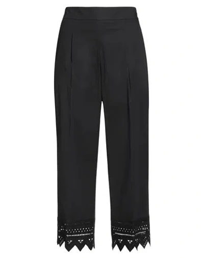Seventy Venezia Woman Pants Black Size 6 Cotton, Elastane, Polyester