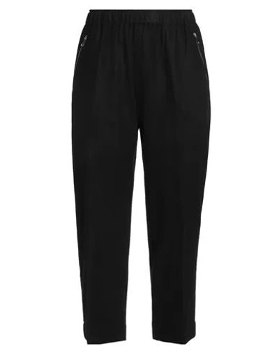 Seventy Venezia Woman Pants Black Size 8 Virgin Wool, Polyamide In Multi