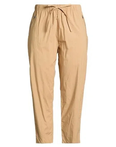 Seventy Venezia Woman Pants Camel Size 10 Cotton, Elastane In Nude