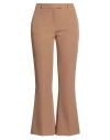 Seventy Venezia Woman Pants Camel Size 10 Polyester, Elastane In Brown