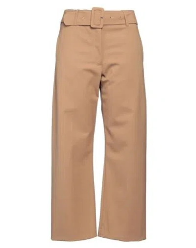 Seventy Venezia Woman Pants Camel Size 6 Polyester, Virgin Wool, Elastane