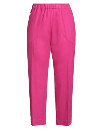 Seventy Venezia Woman Pants Fuchsia Size 10 Virgin Wool, Polyamide In Multi