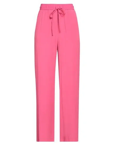 Seventy Venezia Woman Pants Fuchsia Size 8 Acetate, Silk In Pink