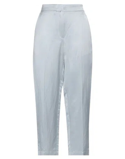 Seventy Venezia Woman Pants Light Blue Size 8 Viscose, Linen