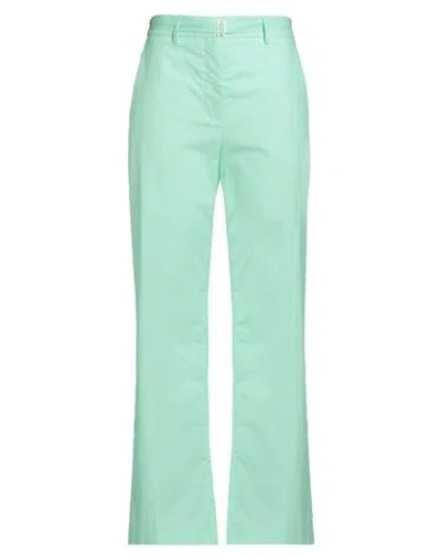 Seventy Venezia Woman Pants Light Green Size 6 Cotton In Blue