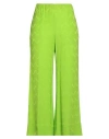Seventy Venezia Woman Pants Lime Green Size 10 Viscose In Green