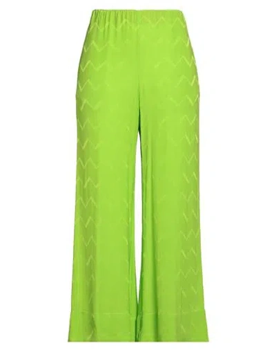 Seventy Venezia Woman Pants Lime Green Size 10 Viscose