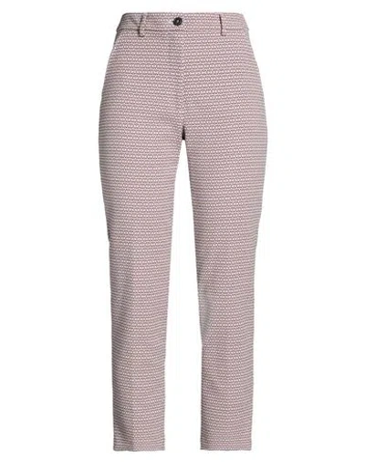 Seventy Venezia Woman Pants Mauve Size 8 Cotton, Polyester, Elastane In Pink