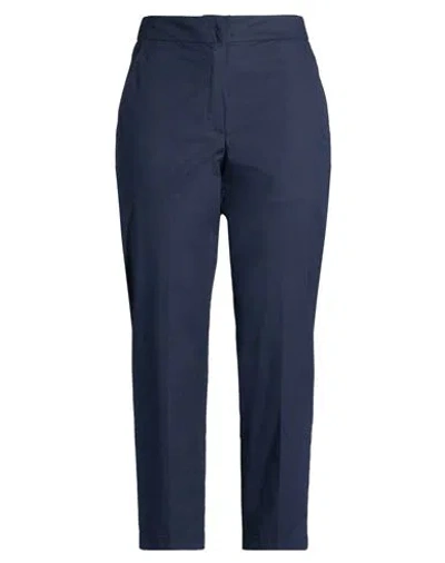 Seventy Venezia Woman Pants Navy Size 14 Cotton, Elastane In Blue