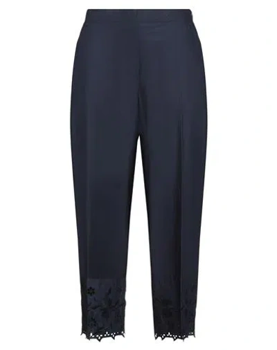 Seventy Venezia Woman Pants Navy Size 6 Cotton, Elastane, Polyester In Blue