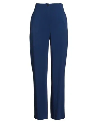 Seventy Venezia Woman Pants Navy Size 8 Viscose In Blue