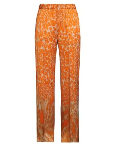 Seventy Venezia Woman Pants Orange Size 10 Viscose In Yellow