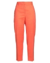 Seventy Venezia Woman Pants Orange Size 12 Linen, Cotton, Elastane In Orange