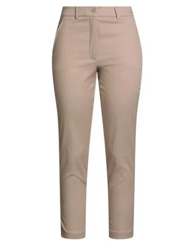Seventy Venezia Woman Pants Sand Size 10 Cotton, Elastane In Brown