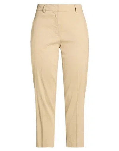 Seventy Venezia Woman Pants Sand Size 10 Linen, Viscose, Elastane In Neutral
