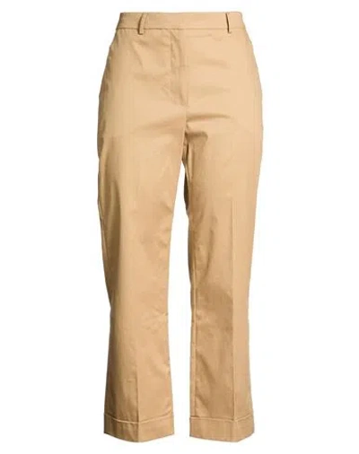 Seventy Venezia Woman Pants Sand Size 6 Cotton, Elastane In Neutral