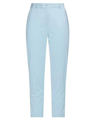 SEVENTY VENEZIA SEVENTY VENEZIA WOMAN PANTS SKY BLUE SIZE 8 VIRGIN WOOL, ELASTANE