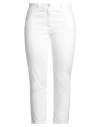 Seventy Venezia Woman Pants White Size 10 Cotton, Elastane