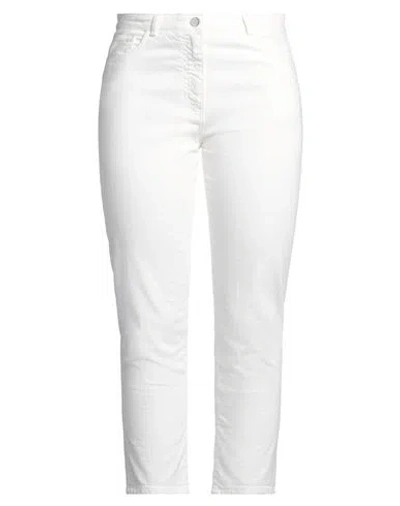 Seventy Venezia Woman Pants White Size 10 Cotton, Elastane