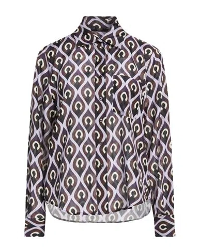 Seventy Venezia Woman Shirt Lilac Size 10 Silk In Multi
