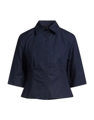 Seventy Venezia Woman Shirt Midnight Blue Size 6 Cotton