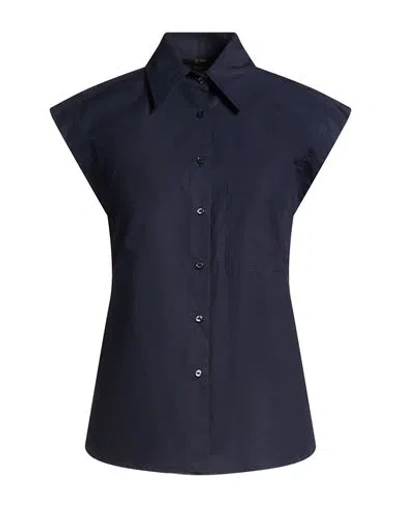 Seventy Venezia Woman Shirt Midnight Blue Size 6 Cotton
