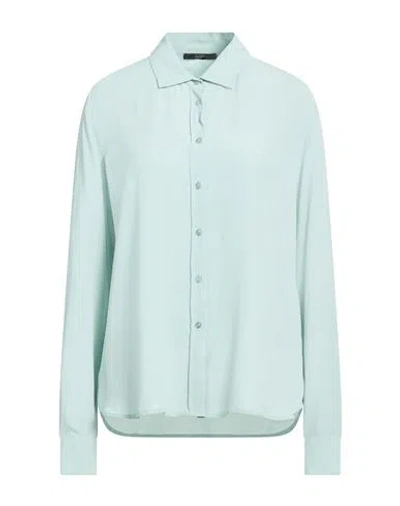 Seventy Venezia Woman Shirt Sage Green Size 8 Acetate, Silk