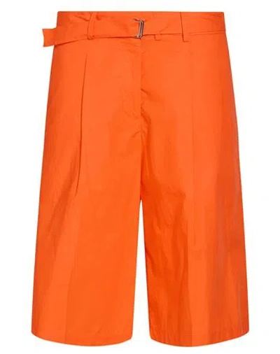 Seventy Venezia Woman Shorts & Bermuda Shorts Orange Size 8 Cotton