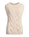 Seventy Venezia Woman Sweater Beige Size S Polyester, Wool, Acrylic In Neutral