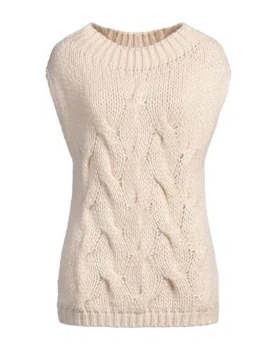 Seventy Venezia Woman Sweater Beige Size S Polyester, Wool, Acrylic In Neutral