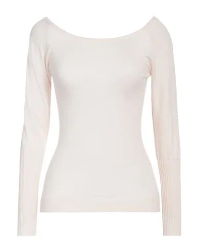 Seventy Venezia Woman Sweater Blush Size S Virgin Wool, Polyester In Pink