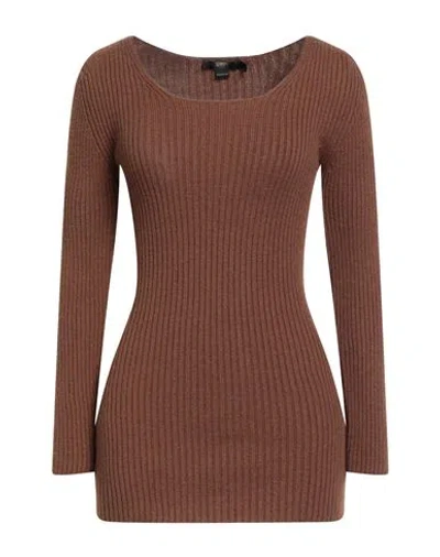 Seventy Venezia Woman Sweater Brown Size S Viscose, Polyester, Polyamide