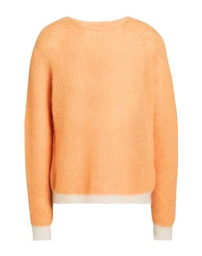 Seventy Venezia Woman Sweater Orange Size L Mohair Wool, Polyamide, Wool