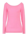 Seventy Venezia Woman Sweater Pink Size L Virgin Wool, Polyester In Pink